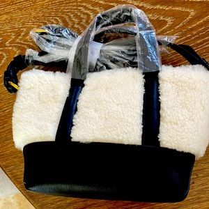 JCrew purse shelling and black